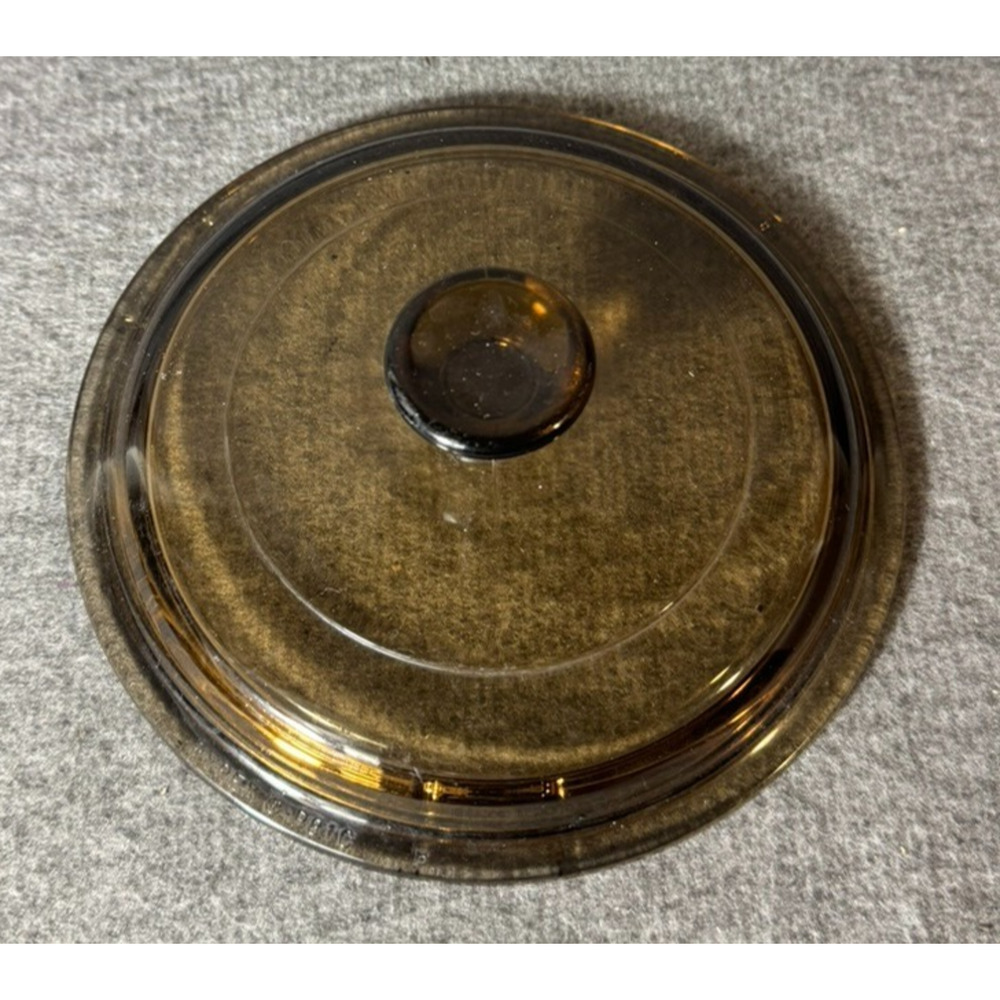 PYREX Corning Ware Visions P81C Brown Glass LID ONLY 6" No Chips No Cracks
